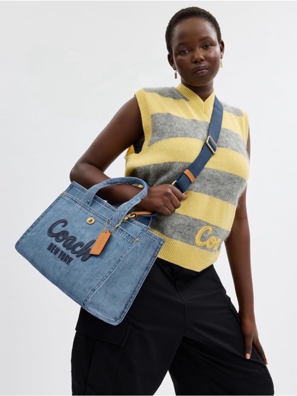 Coach Large Denim Cargo Tote Indigo Blue with Hang Tag. - Picture 2 of 7